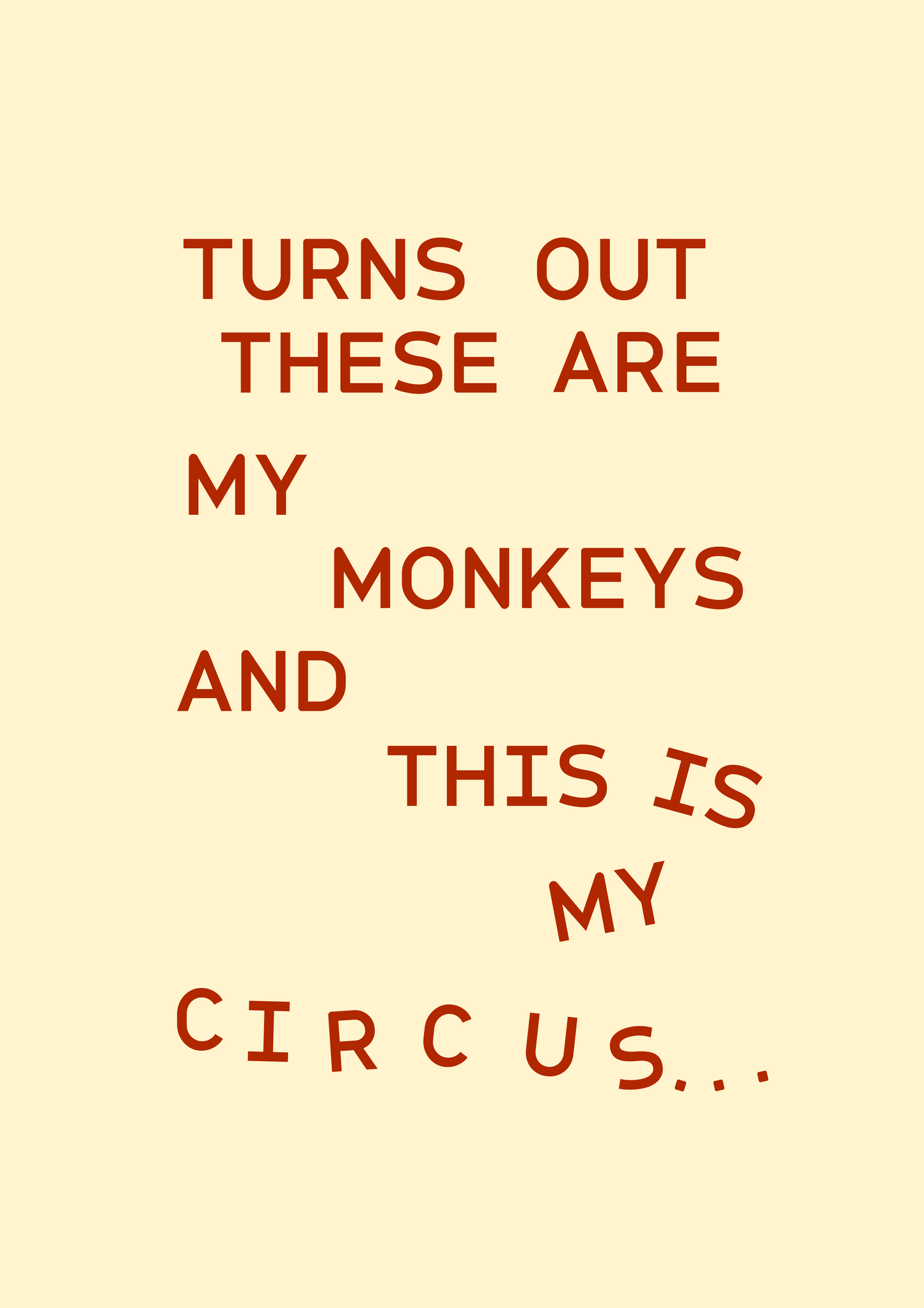 MONKEYS PRINT