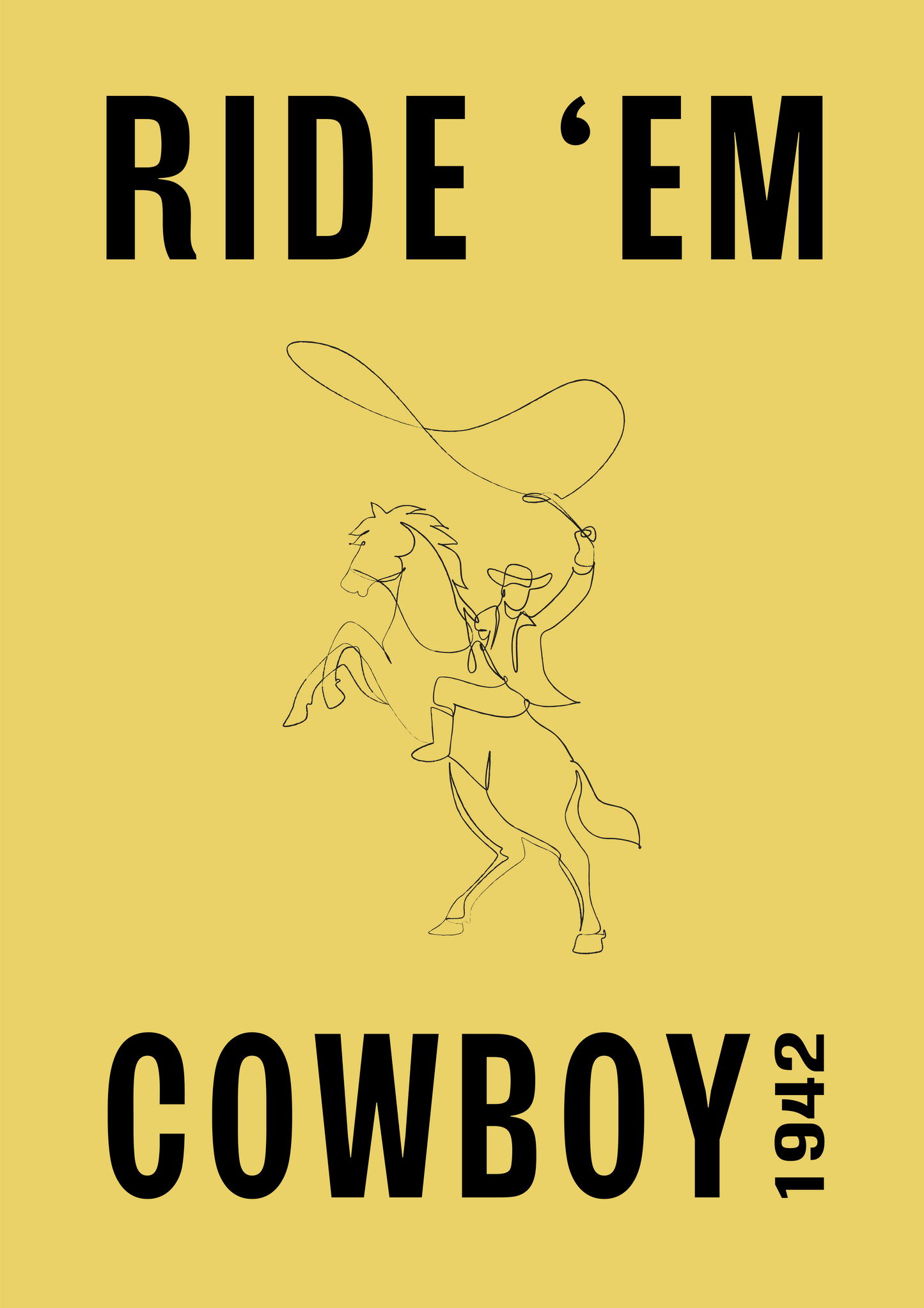 RIDE 'EM COWBOY PRINT