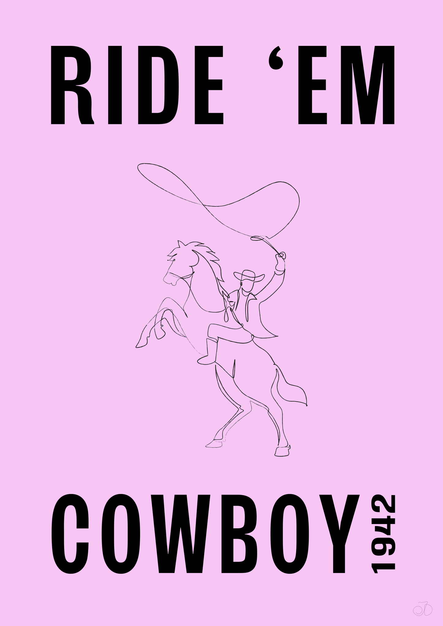 RIDE 'EM PINK PRINT